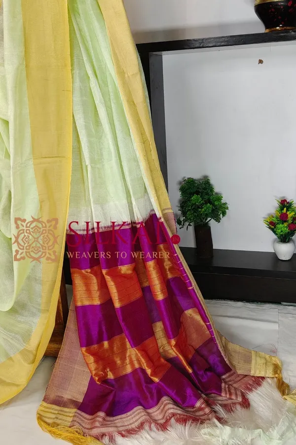Ilkal_Handloom_Viscose_Silk_Chikki_Paras_Border_Saree_Code-_SKL03833
