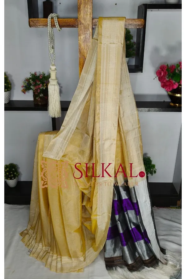 Ilkal_Handloom_Viscose_Silk_Chikki_Paras_Border_Saree_Code-_SKL03836