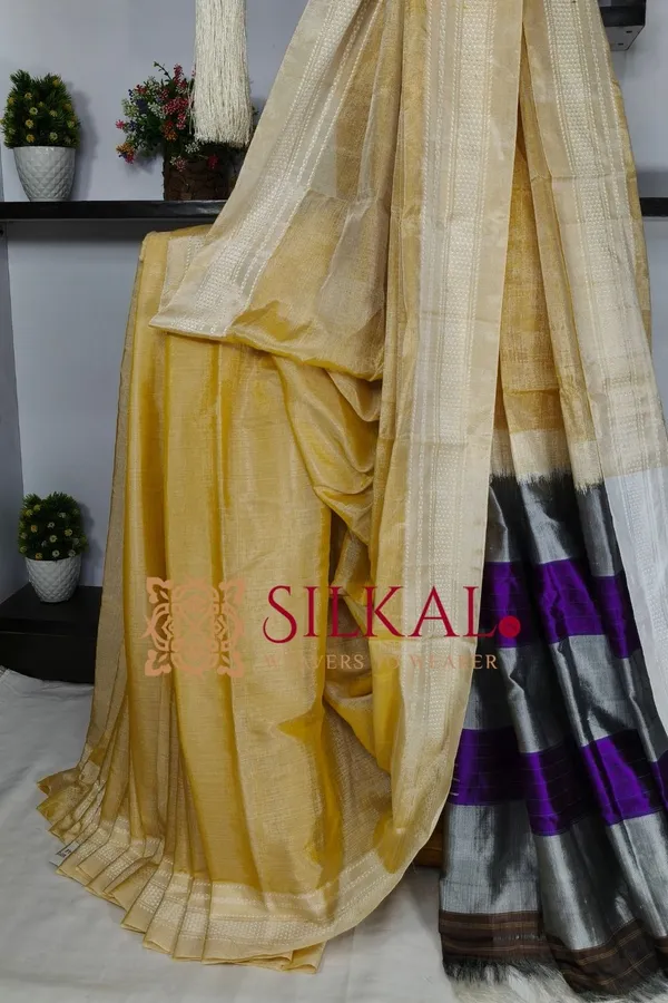 Ilkal_Handloom_Viscose_Silk_Chikki_Paras_Border_Saree_Code-_SKL03836