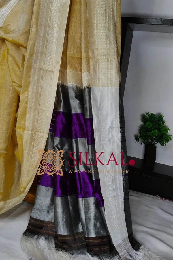 Ilkal_Handloom_Viscose_Silk_Chikki_Paras_Border_Saree_Code-_SKL03836