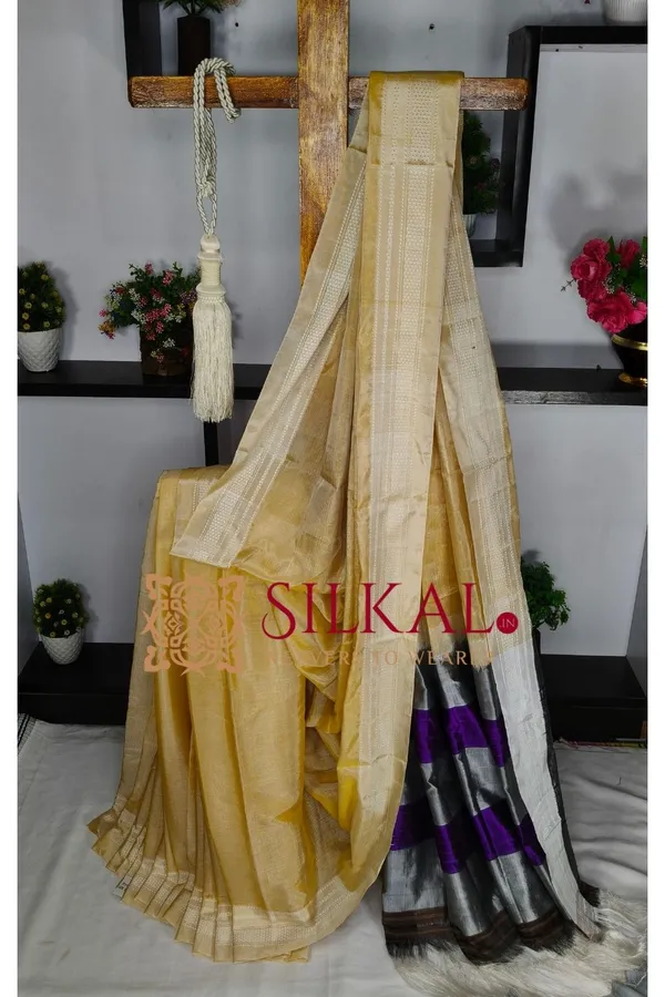 Ilkal_Handloom_Viscose_Silk_Chikki_Paras_Border_Saree_Code-_SKL03836