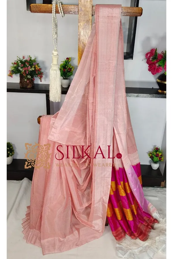 Ilkal_Handloom_Viscose_Silk_Chikki_Paras_Border_Saree_Code-_SKL03837