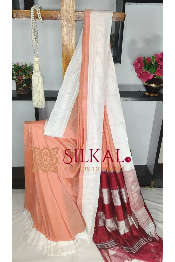 Ilkal_Handloom_Viscose_Silk_Chikki_Paras_Border_Saree_Code-_SKL03841