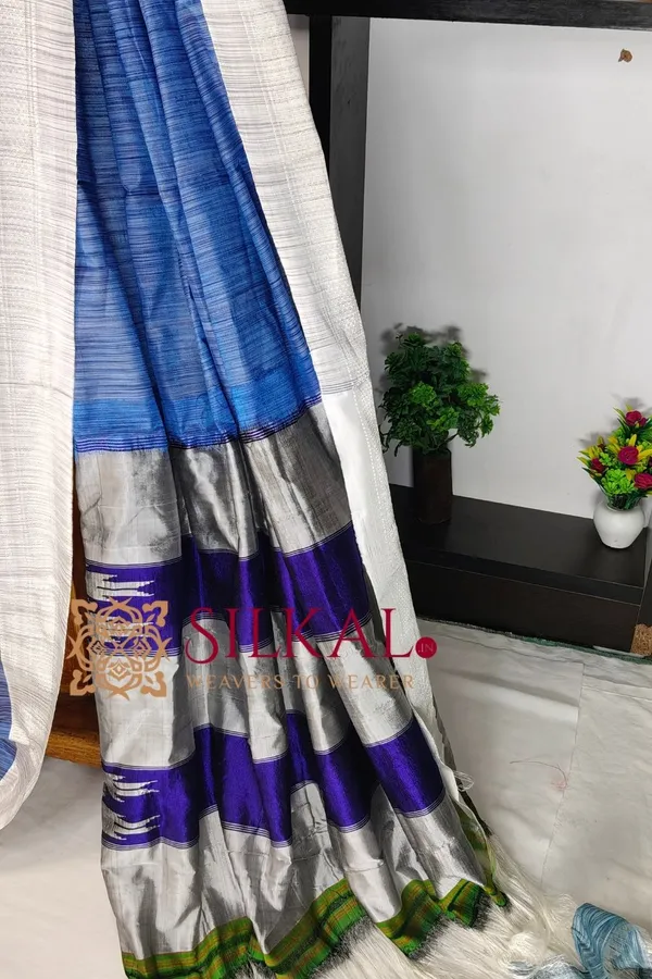 Ilkal_Handloom_Viscose_Silk_Chikki_Paras_Border_Saree_SKL03834