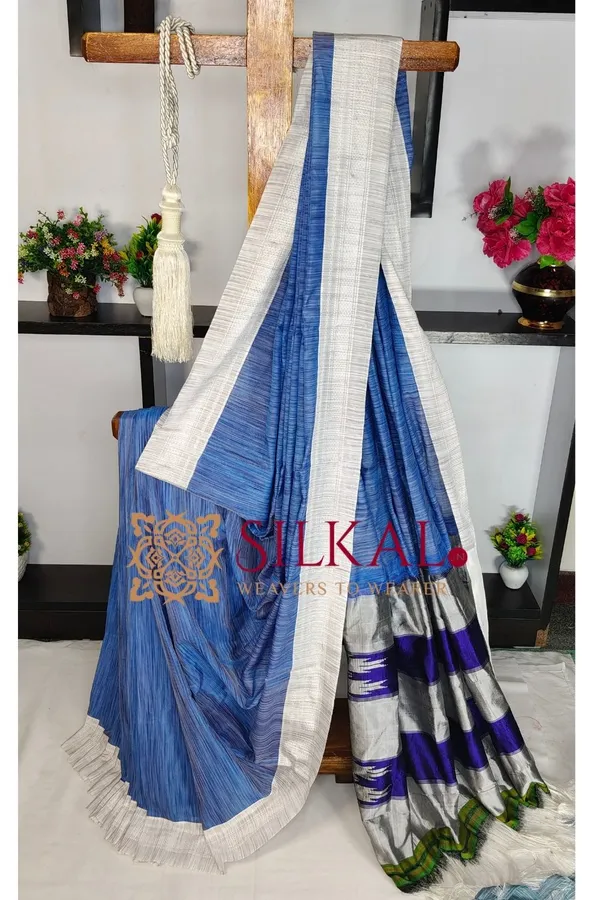Ilkal_Handloom_Viscose_Silk_Chikki_Paras_Border_Saree_SKL03834