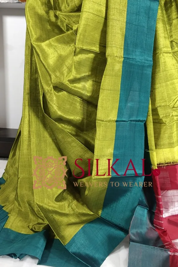 Ilkal_Handloom_Viscose_Silk_Chikki_Paras_Border_Saree_Saree_Code-_SKL03329