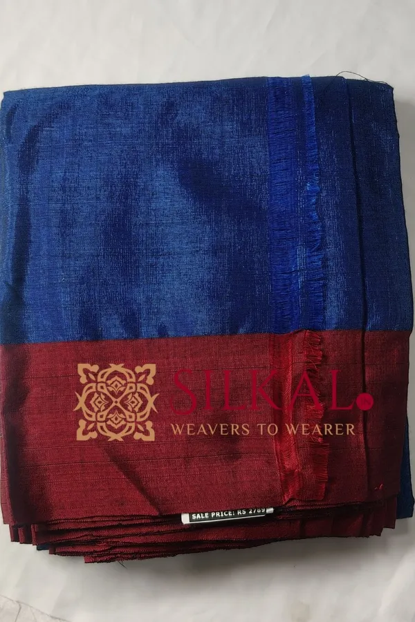Ilkal_Handloom_Viscose_Silk_Chikki_Paras_Border_Saree_Saree_Code-_SKL03330