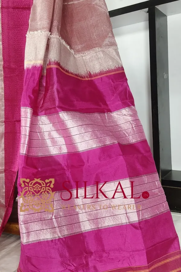 Ilkal_Handloom_Viscose_Silk_Chikki_Paras_Border_Saree_Saree_Code-_SKL03332