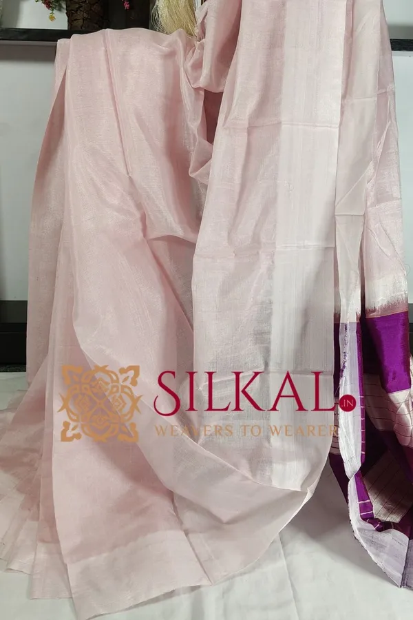 Ilkal_Handloom_Viscose_Silk_Chikki_Paras_Border_Saree_Saree_Code-_SKL03333