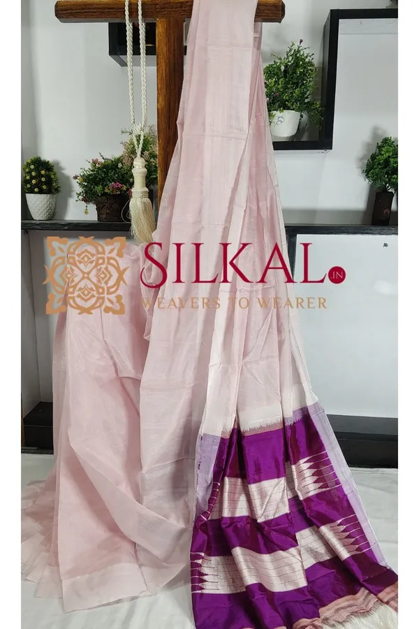 Ilkal_Handloom_Viscose_Silk_Chikki_Paras_Border_Saree_Saree_Code-_SKL03333