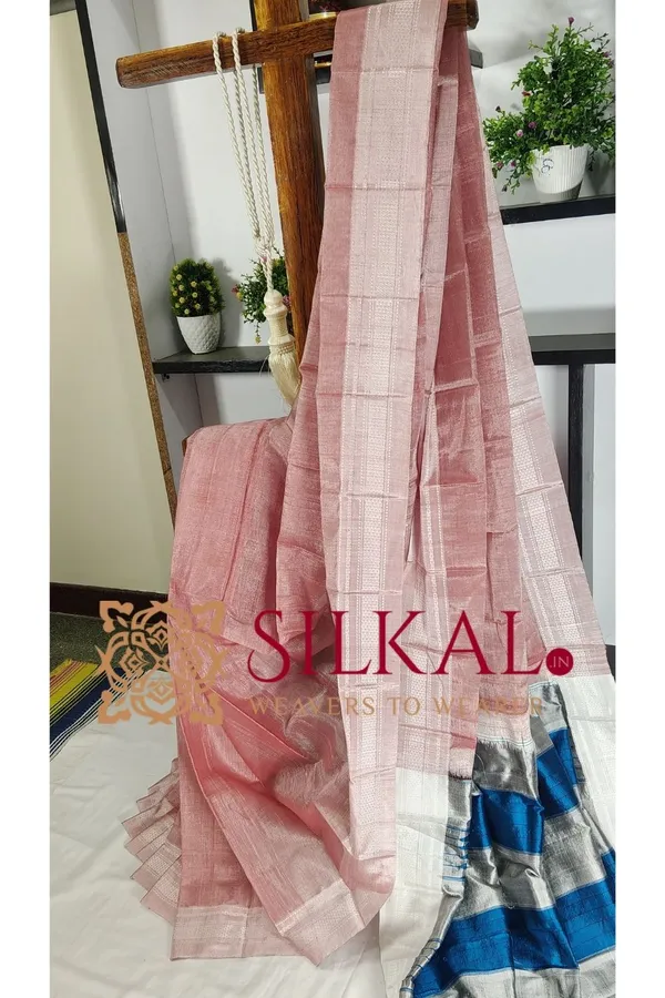 Ilkal_Handloom_Viscose_Silk_Chikki_Paras_Border_Saree_Saree_Code-_SKL03334