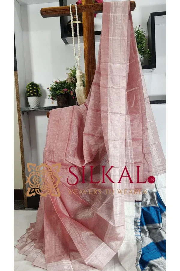Ilkal_Handloom_Viscose_Silk_Chikki_Paras_Border_Saree_Saree_Code-_SKL03334