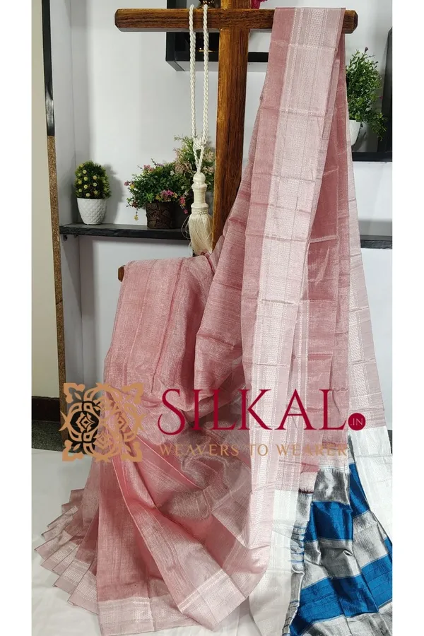 Ilkal_Handloom_Viscose_Silk_Chikki_Paras_Border_Saree_Saree_Code-_SKL03334