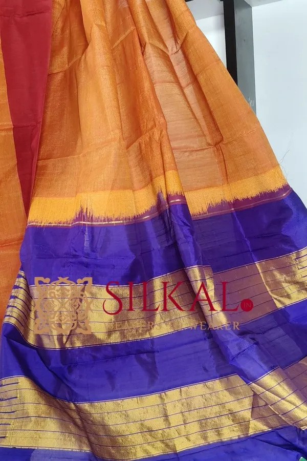 Ilkal_Handloom_Viscose_Silk_Chikki_Paras_Border_Saree_Saree_Code-_SKL03336