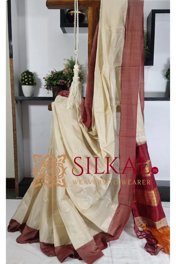 Ilkal_Handloom_Viscose_Silk_Chikki_Paras_Border_Saree_Saree_Code-_SKL03337