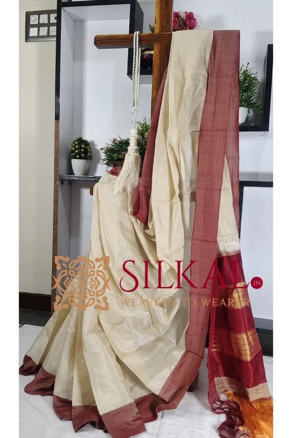 Ilkal_Handloom_Viscose_Silk_Chikki_Paras_Border_Saree_Saree_Code-_SKL03337