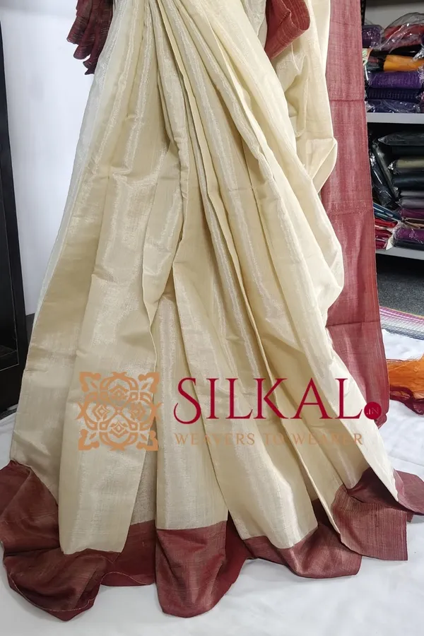 Ilkal_Handloom_Viscose_Silk_Chikki_Paras_Border_Saree_Saree_Code-_SKL03337
