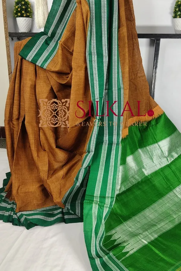 Ilkal_Handloom_Viscose_Silk_Gayatri_Border_Saree_Saree_Code-_SKL1956