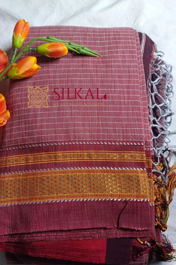 Ilkal_Handloom_Weaved_Special_Mercerised_Cotton_With_Pure_Silk_Pallu_Saree_Code-_SKL1737