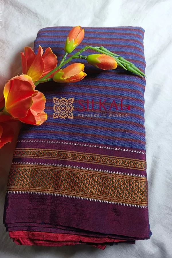 Ilkal_Handloom_Weaved_Special_Mercerised_Cotton_With_Pure_Silk_Pallu_Saree_Saree_Code-_SKL1736