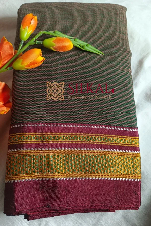 Ilkal_Handloom_Weaved_Special_Mercerised_Cotton_With_Pure_Silk_Pallu_Saree_Saree_Code-_SKL1739