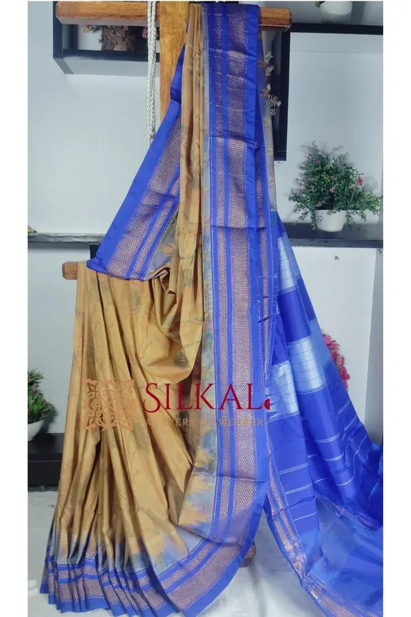 Ilkal_Ikkat_Print_Cotton_Silk_Saree_Code-_SKL1814