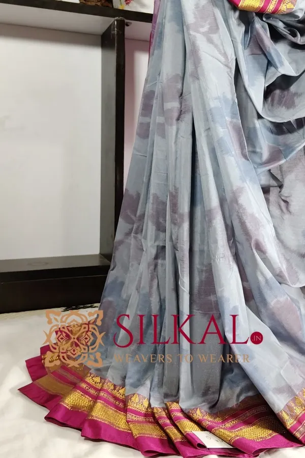 Ilkal_Ikkat_Print_Cotton_Silk_Saree_SKL03314