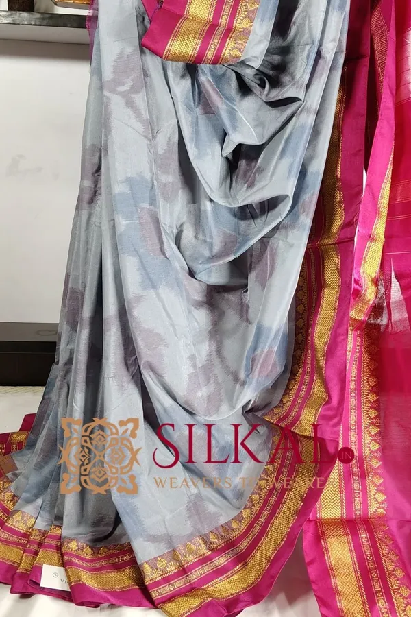 Ilkal_Ikkat_Print_Cotton_Silk_Saree_SKL03314