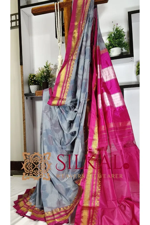 Ilkal_Ikkat_Print_Cotton_Silk_Saree_SKL03314