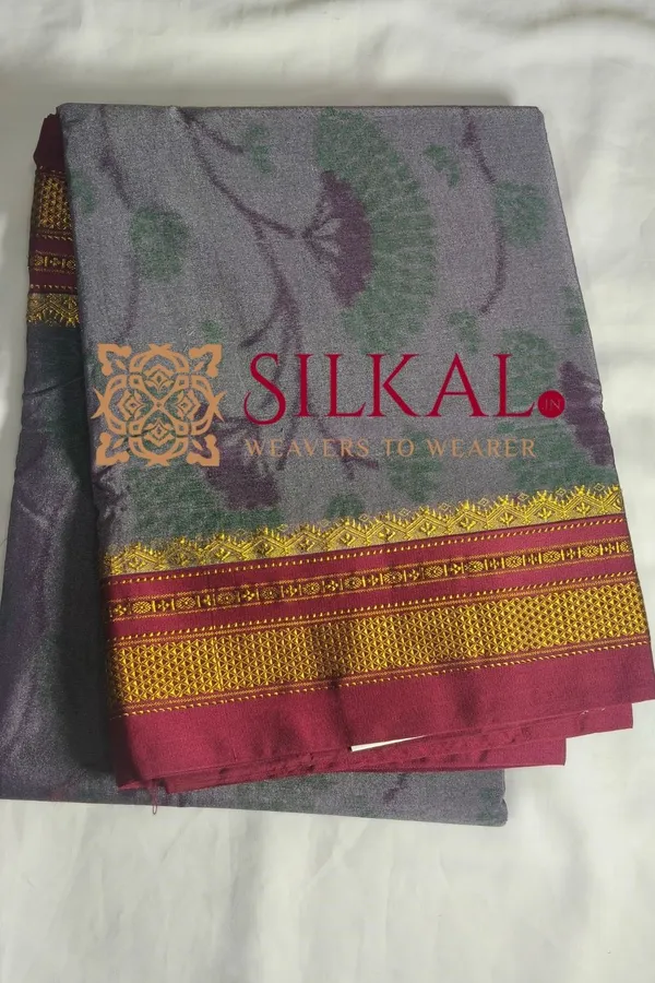 Ilkal_Ikkat_Print_Cotton_Silk_Saree_SKL03315