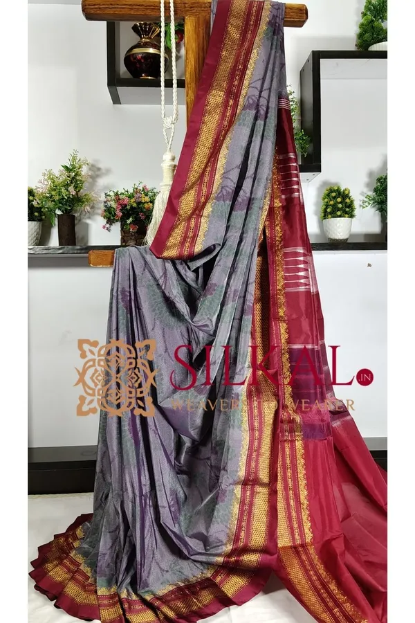 Ilkal_Ikkat_Print_Cotton_Silk_Saree_SKL03315
