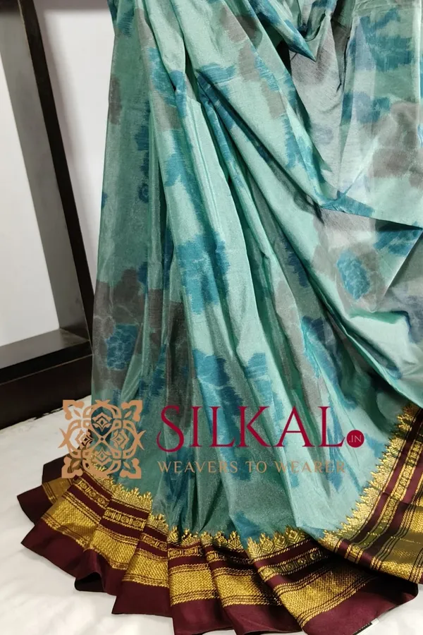Ilkal_Ikkat_Print_Cotton_Silk_Saree_SKL03318