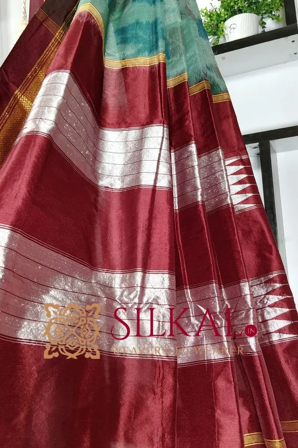 Ilkal_Ikkat_Print_Cotton_Silk_Saree_SKL03318