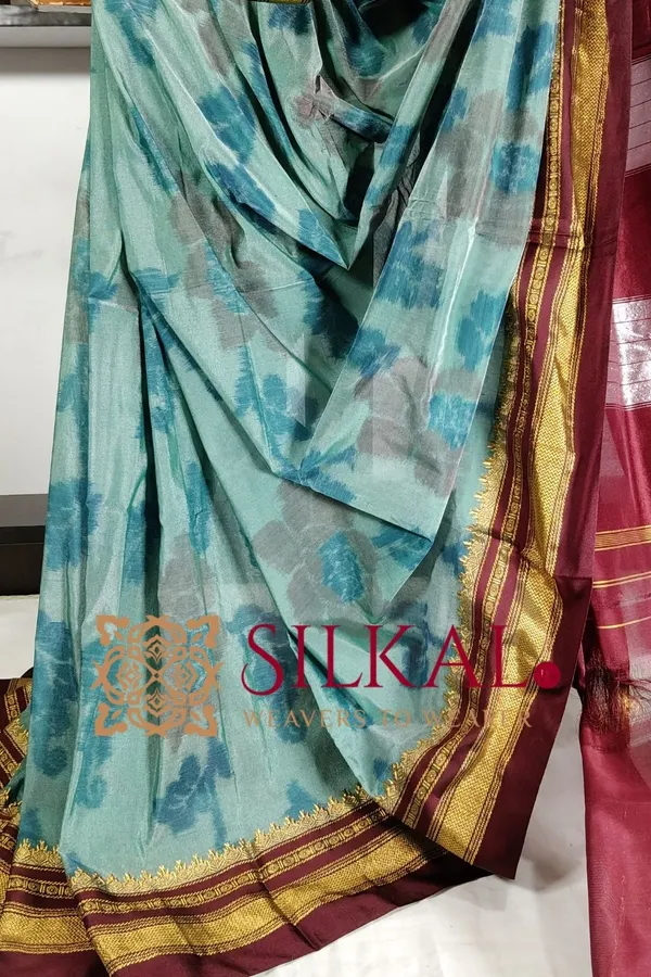 Ilkal_Ikkat_Print_Cotton_Silk_Saree_SKL03318