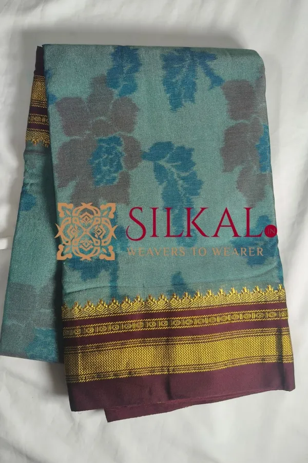 Ilkal_Ikkat_Print_Cotton_Silk_Saree_SKL03318