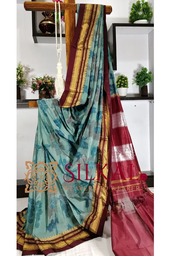 Ilkal_Ikkat_Print_Cotton_Silk_Saree_SKL03318