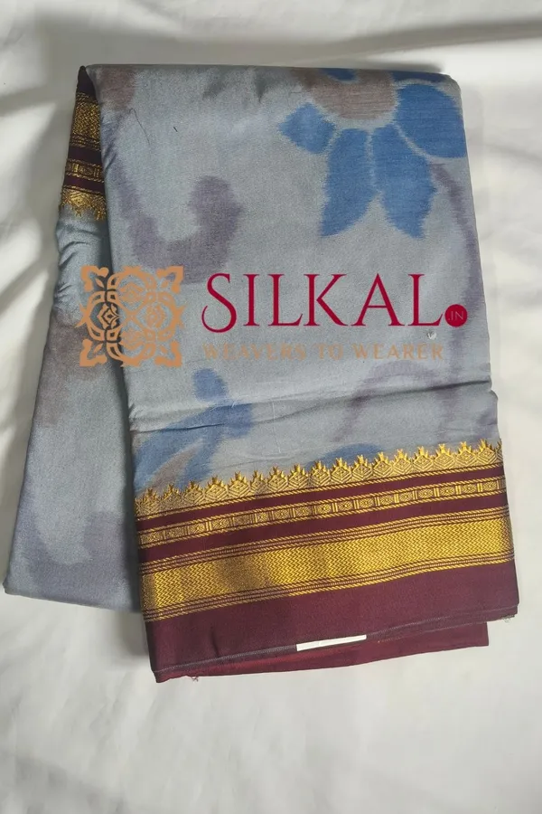 Ilkal_Ikkat_Print_Cotton_Silk_Saree_SKL03321