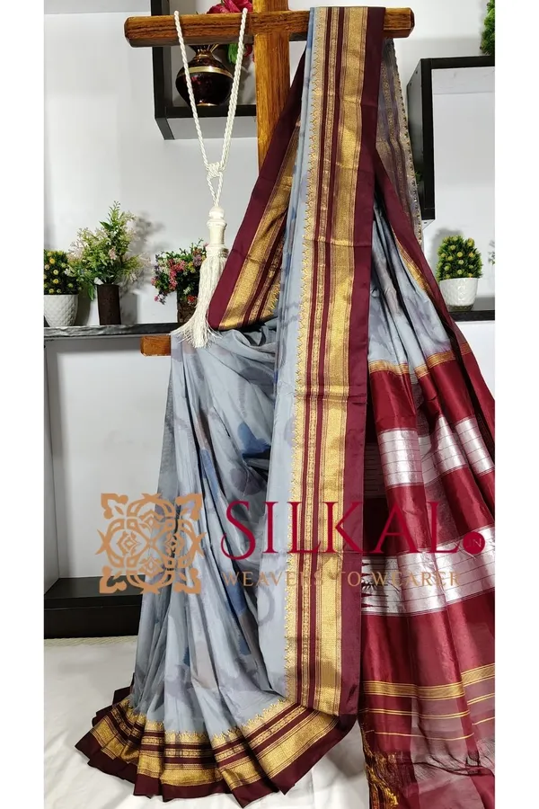 Ilkal_Ikkat_Print_Cotton_Silk_Saree_SKL03321