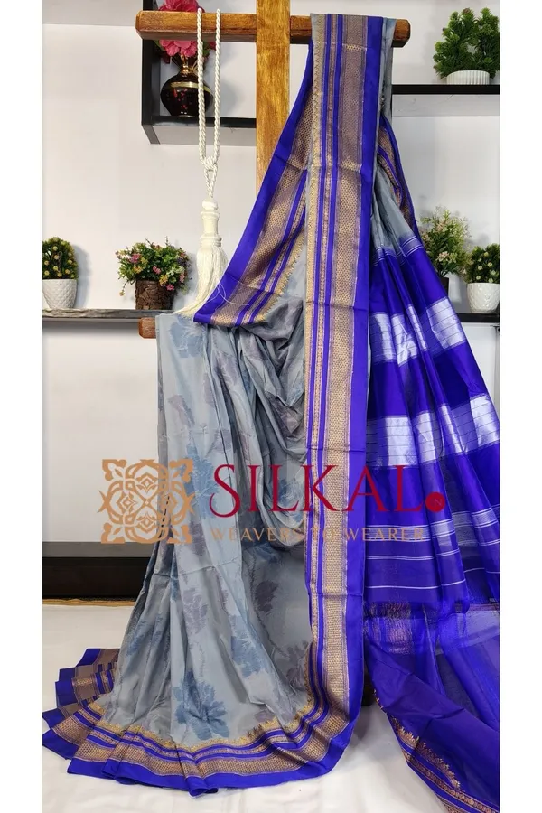 Ilkal_Ikkat_Print_Cotton_Silk_Saree_SKL03322