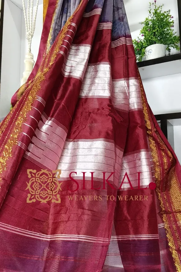 Ilkal_Ikkat_Print_Cotton_Silk_Saree_SKL03323