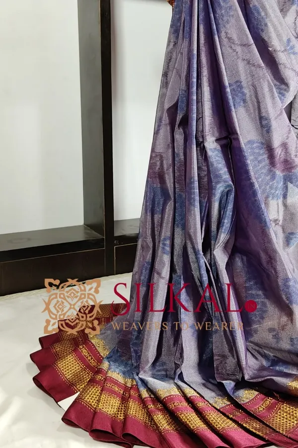 Ilkal_Ikkat_Print_Cotton_Silk_Saree_SKL03323