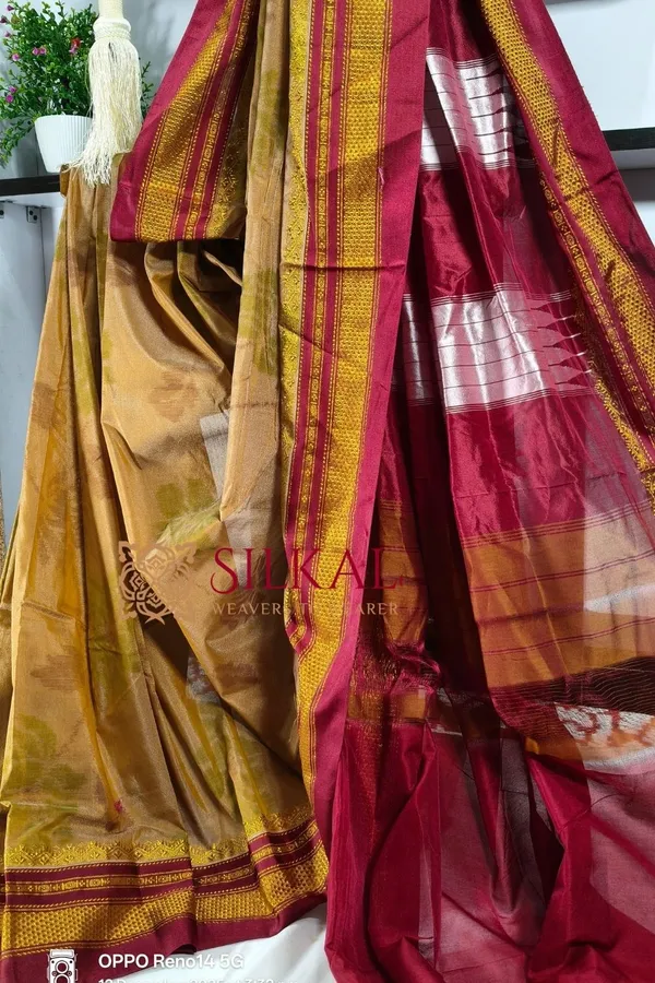 Ilkal_Ikkat_Print_Cotton_Silk_Saree_SKL_2078