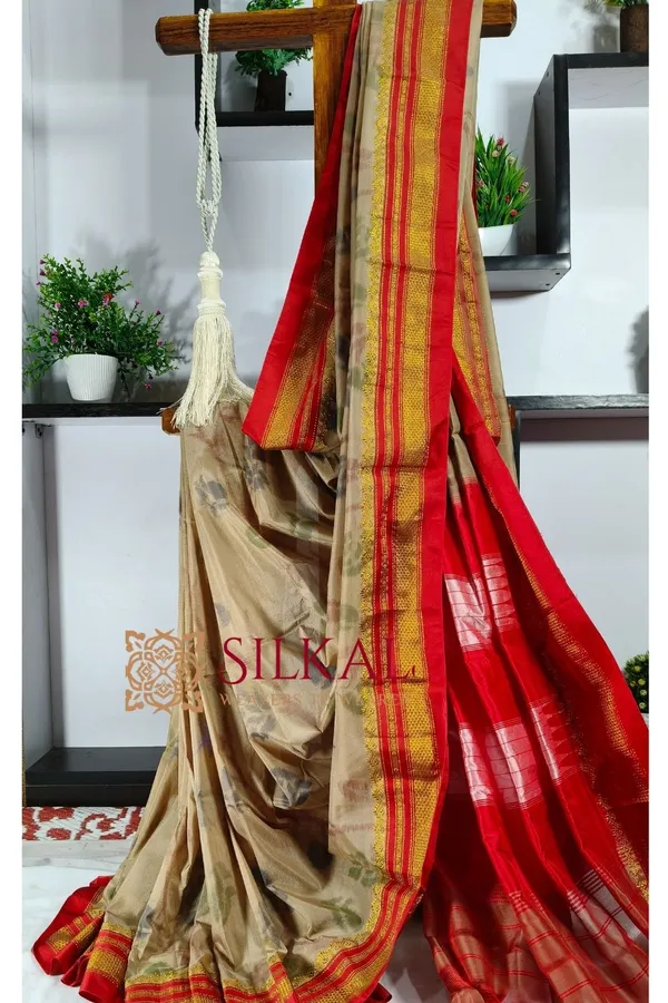 Ilkal_Ikkat_Print_Cotton_Silk_Saree_Saree_Code-_SKL2081