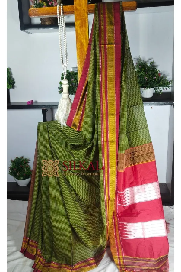 Ilkal_Kaddi_Cotton_Saree_Code-_SKL1493
