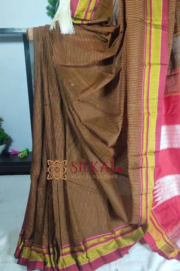 Ilkal_Kaddi_Cotton_Saree_Code-_SKL1830