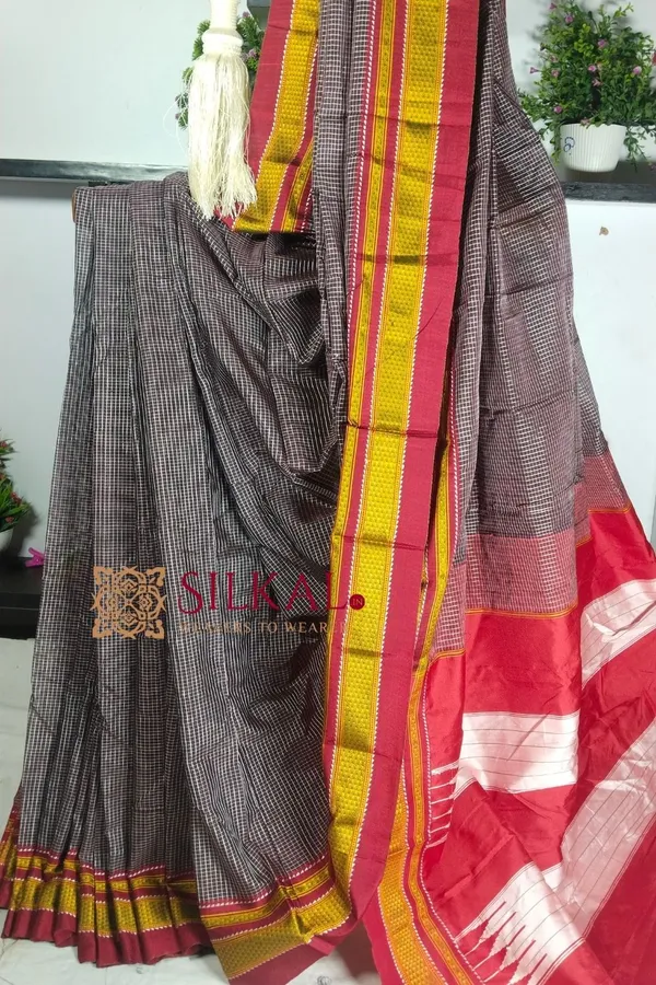 Ilkal_Kaddi_Cotton_Saree_Code-_SKL1494