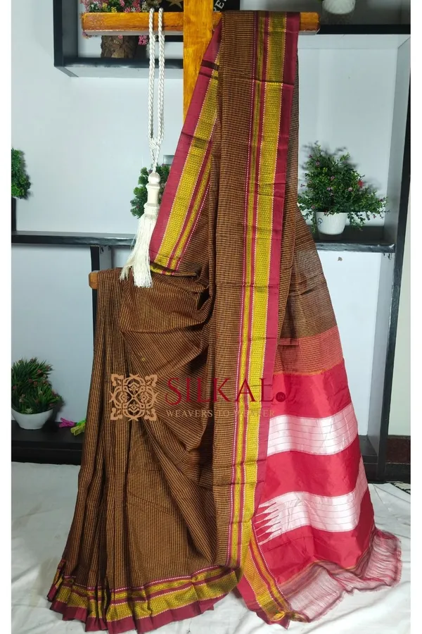 Ilkal_Kaddi_Cotton_Saree_Code-_SKL1830