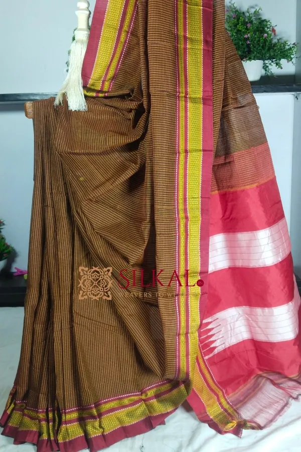 Ilkal_Kaddi_Cotton_Saree_Code-_SKL1830