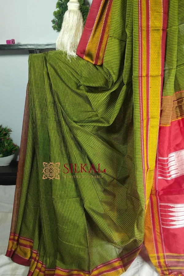 Ilkal_Kaddi_Cotton_Saree_Code-_SKL1493