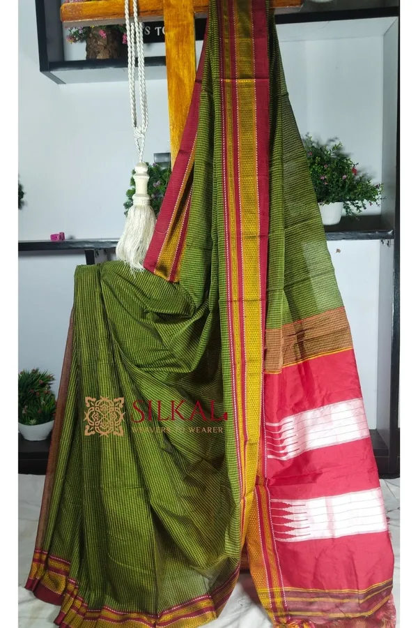 Ilkal_Kaddi_Cotton_Saree_Code-_SKL1493